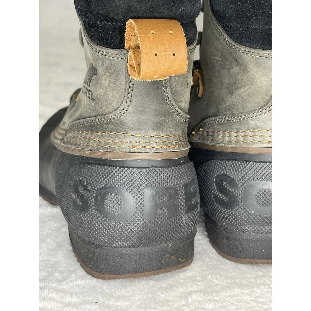 Sorel Men's Size 10 Green Black Ankeny Waterproof Duck Boots NM2101-326